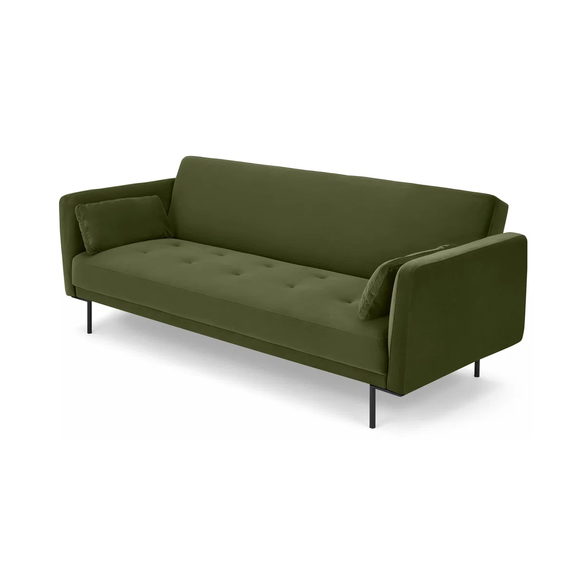 Harlow Click Clack Sofa Bed, Fir Green Velvet – image 2