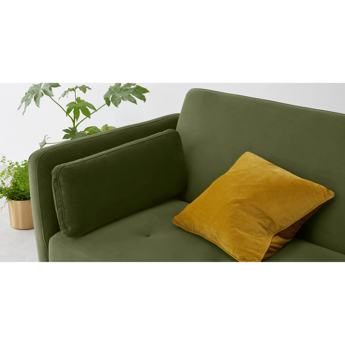 Harlow Click Clack Sofa Bed, Fir Green Velvet – image 4