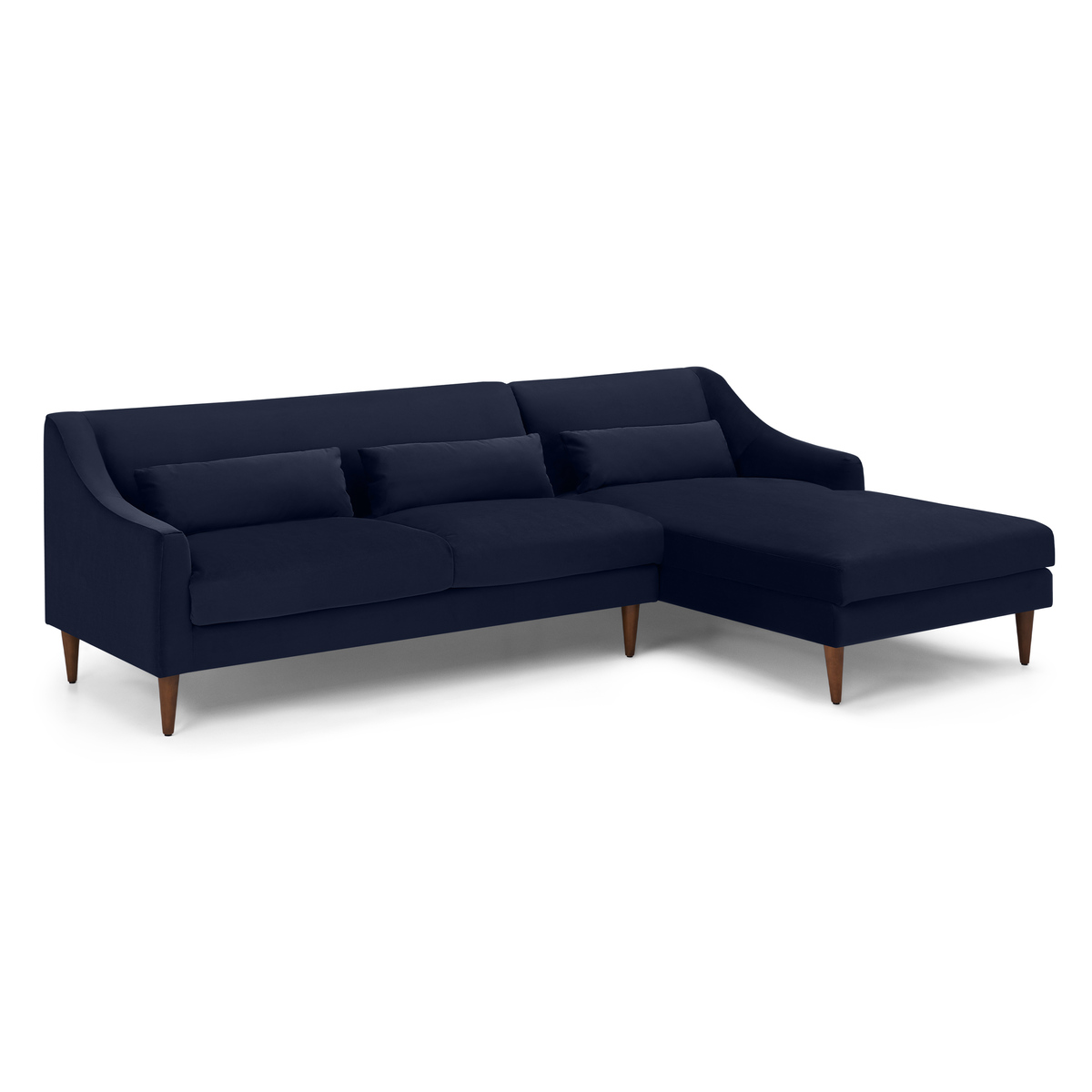 Herton Right Hand Facing Chaise End Sofa, Ink Blue Velvet – image 2