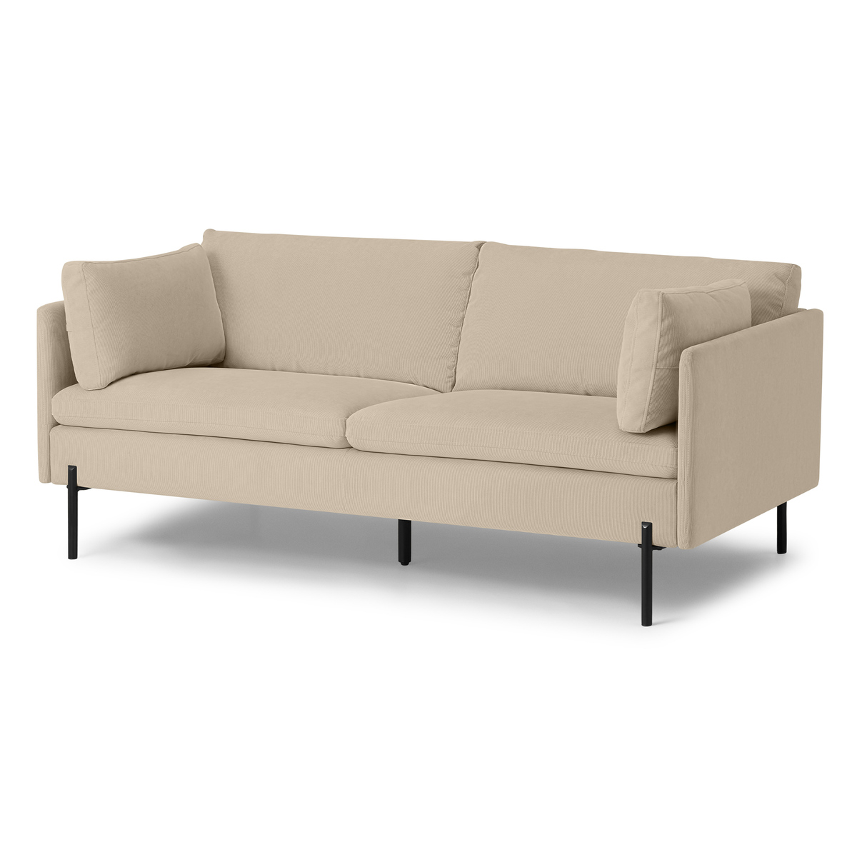 Zarina Large 2 Seater Sofa, Stone Corduroy Velvet – image 2