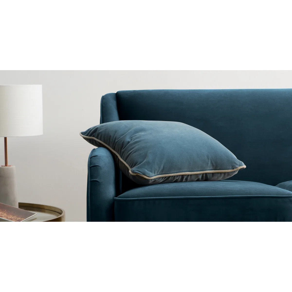Helena 3 Seater Sofa, Plush Teal Velvet – image 5