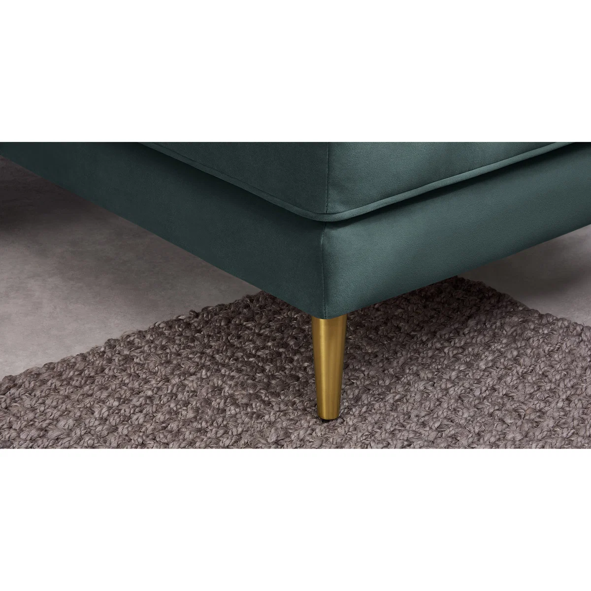 Amicie Right Hand Facing Chaise End Corner Sofa, Marine Green Velvet – image 4