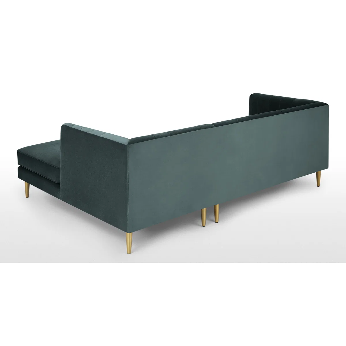 Amicie Right Hand Facing Chaise End Corner Sofa, Marine Green Velvet – image 5