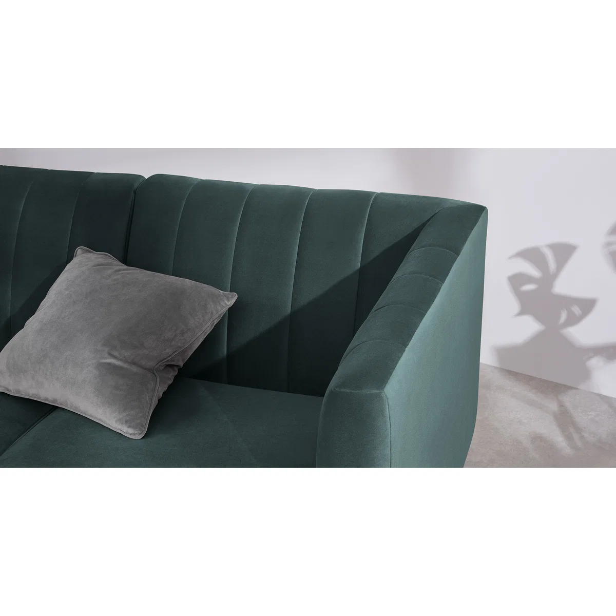 Amicie Right Hand Facing Chaise End Corner Sofa, Marine Green Velvet – image 6