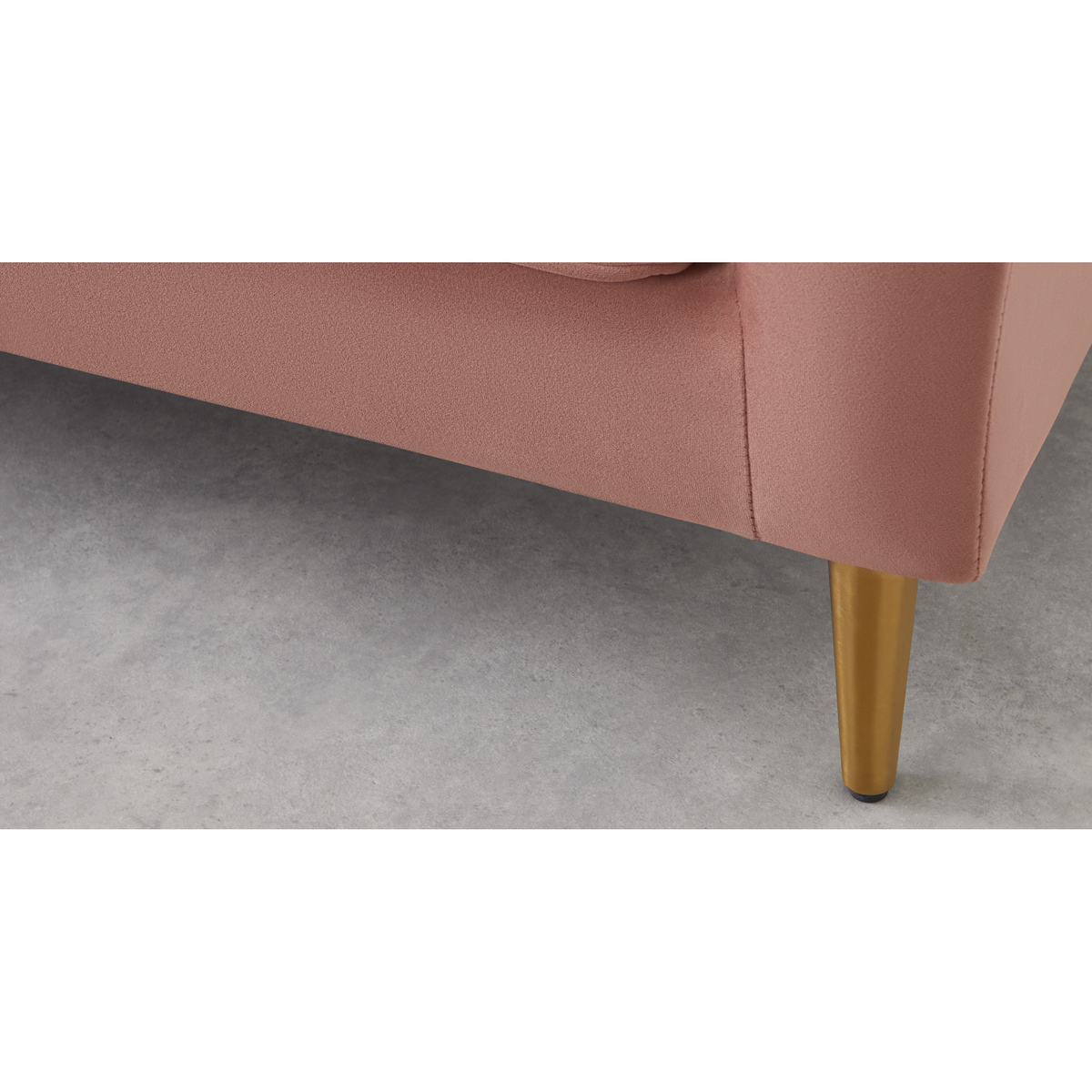 Amicie 3 Seater Sofa, Blush Pink Velvet – image 4