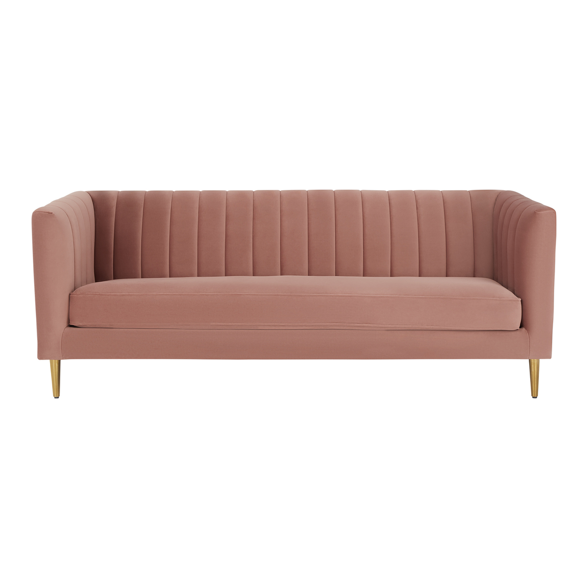 Amicie 3 Seater Sofa, Blush Pink Velvet – image 2