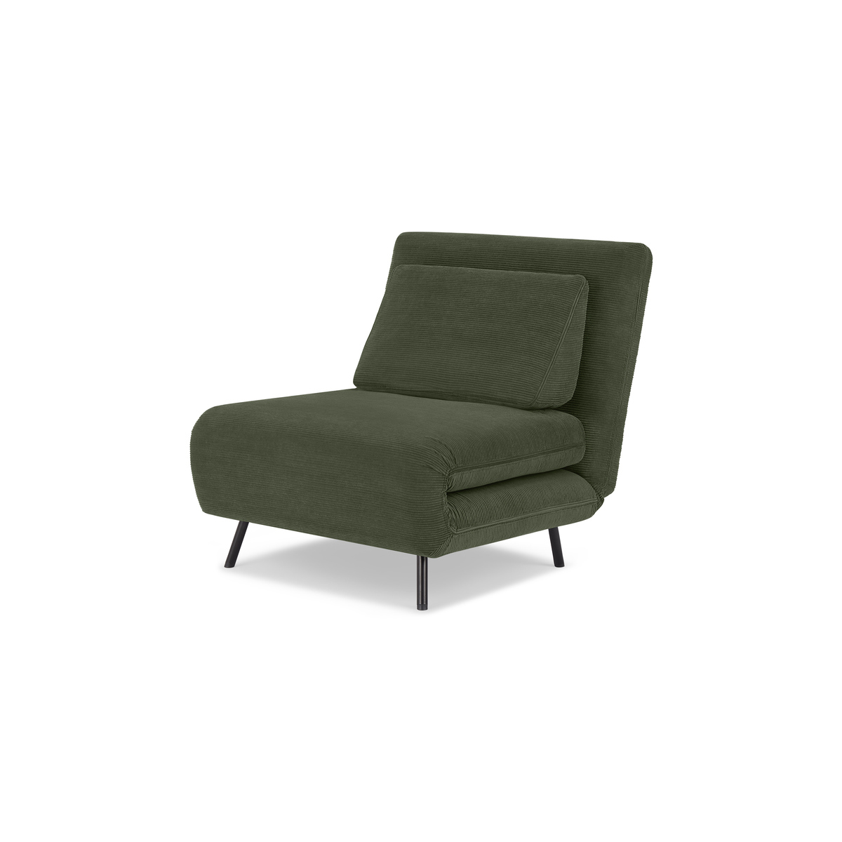 Kahlo Single Seat Sofa Bed, Sage Corduroy Velvet – image 2