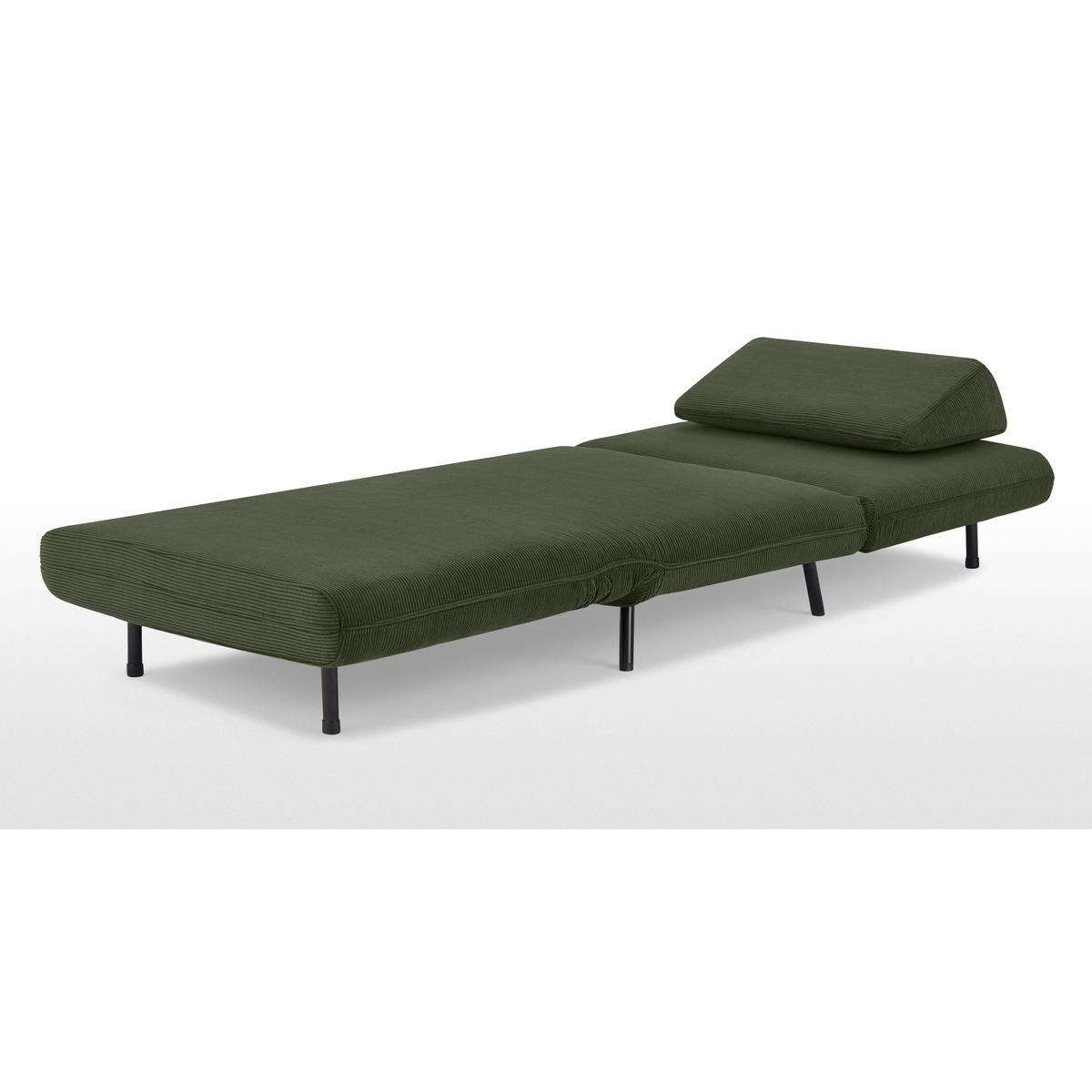 Kahlo Single Seat Sofa Bed, Sage Corduroy Velvet – image 5