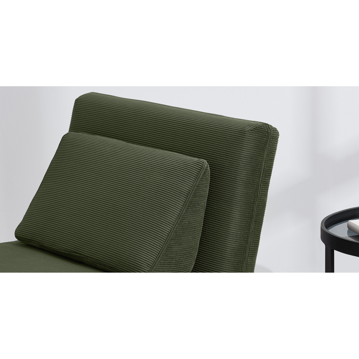 Kahlo Single Seat Sofa Bed, Sage Corduroy Velvet – image 6