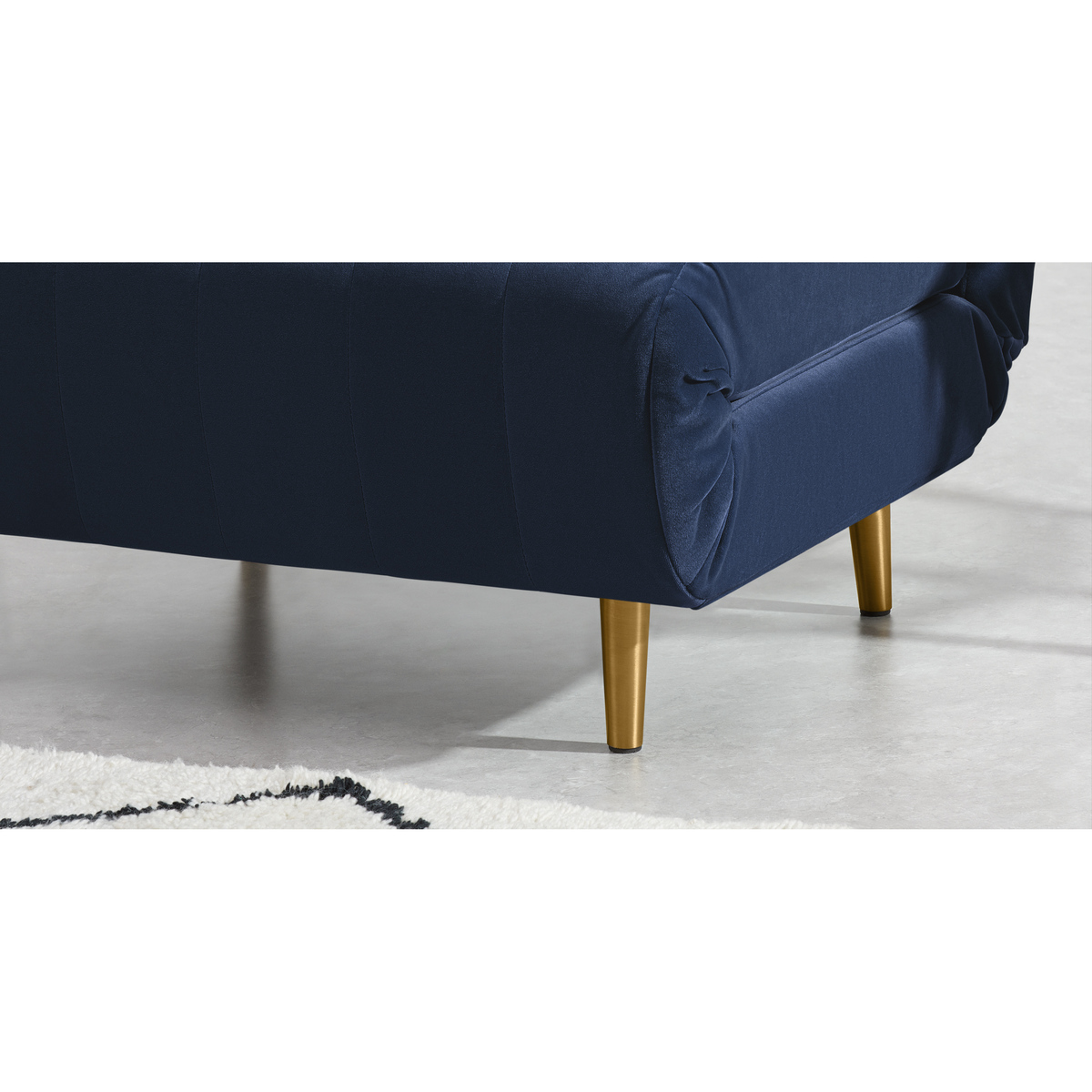 Bessie Single Sofa Bed, Royal Blue Velvet – image 4
