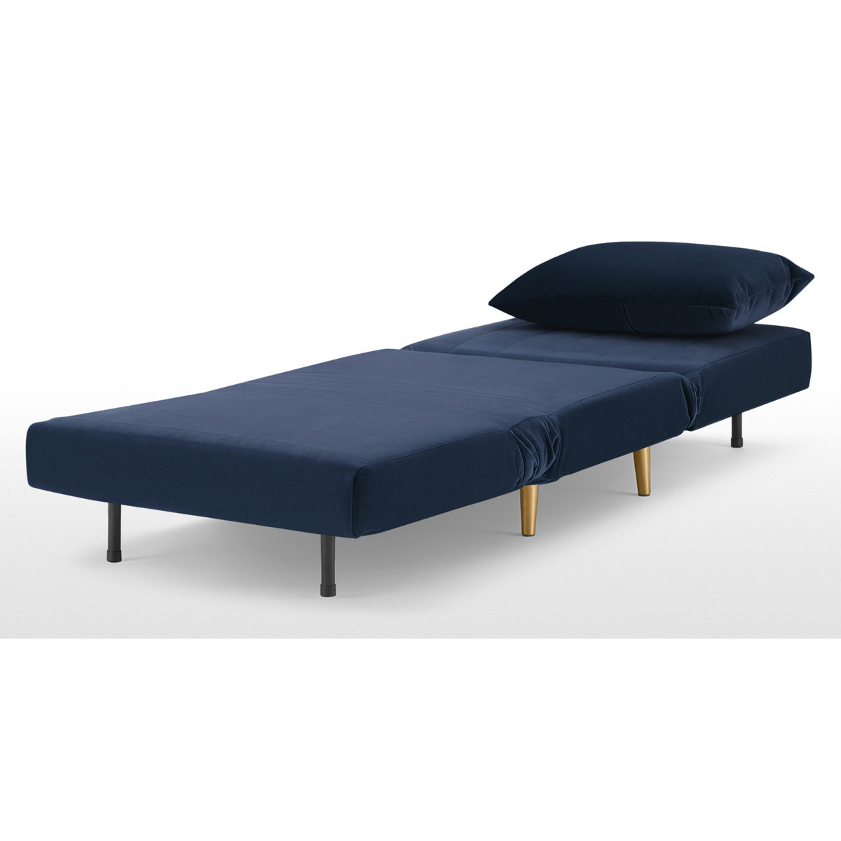 Bessie Single Sofa Bed, Royal Blue Velvet – image 5