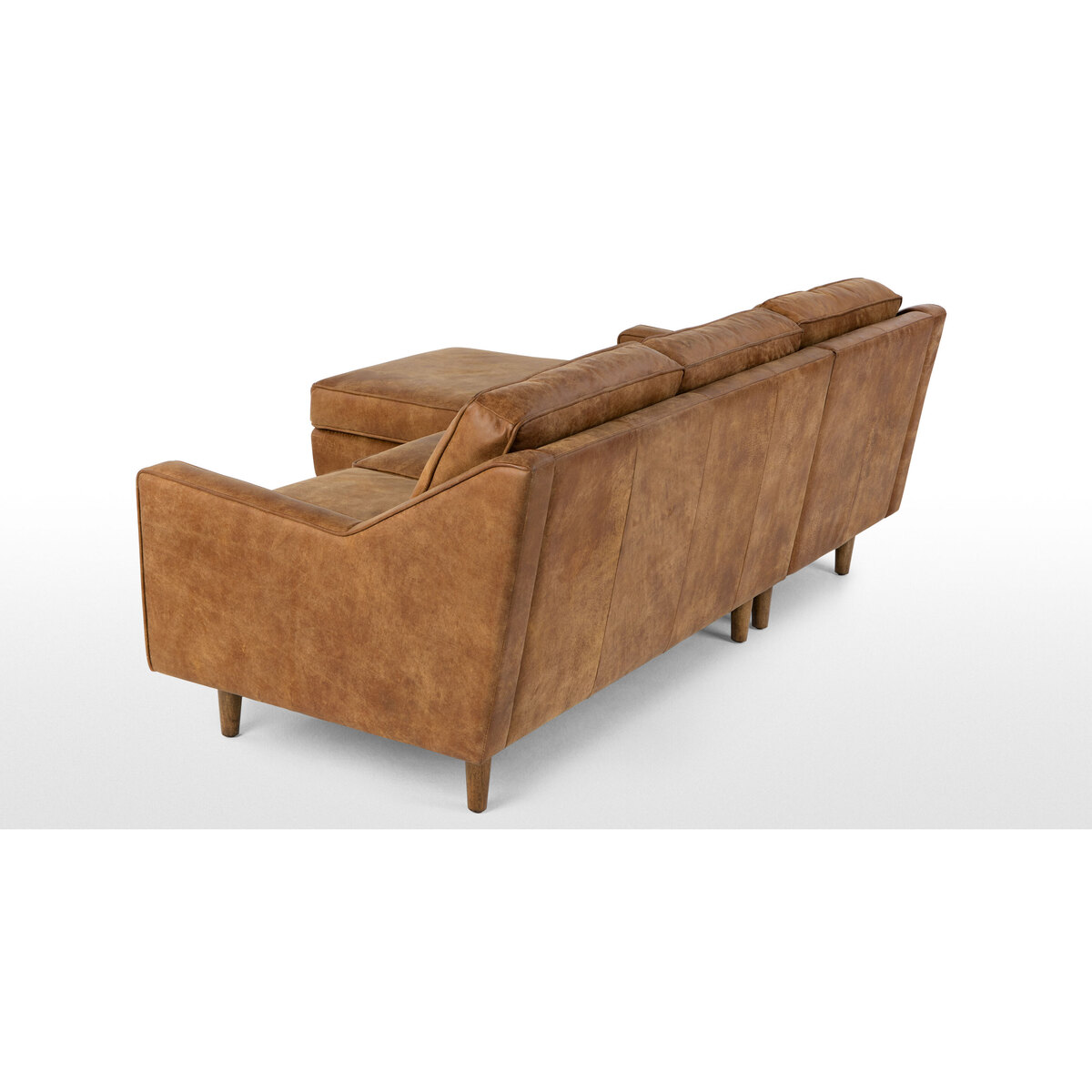 Dallas Left Hand Facing Chaise End Corner Sofa, Outback Tan Premium Leather – image 4