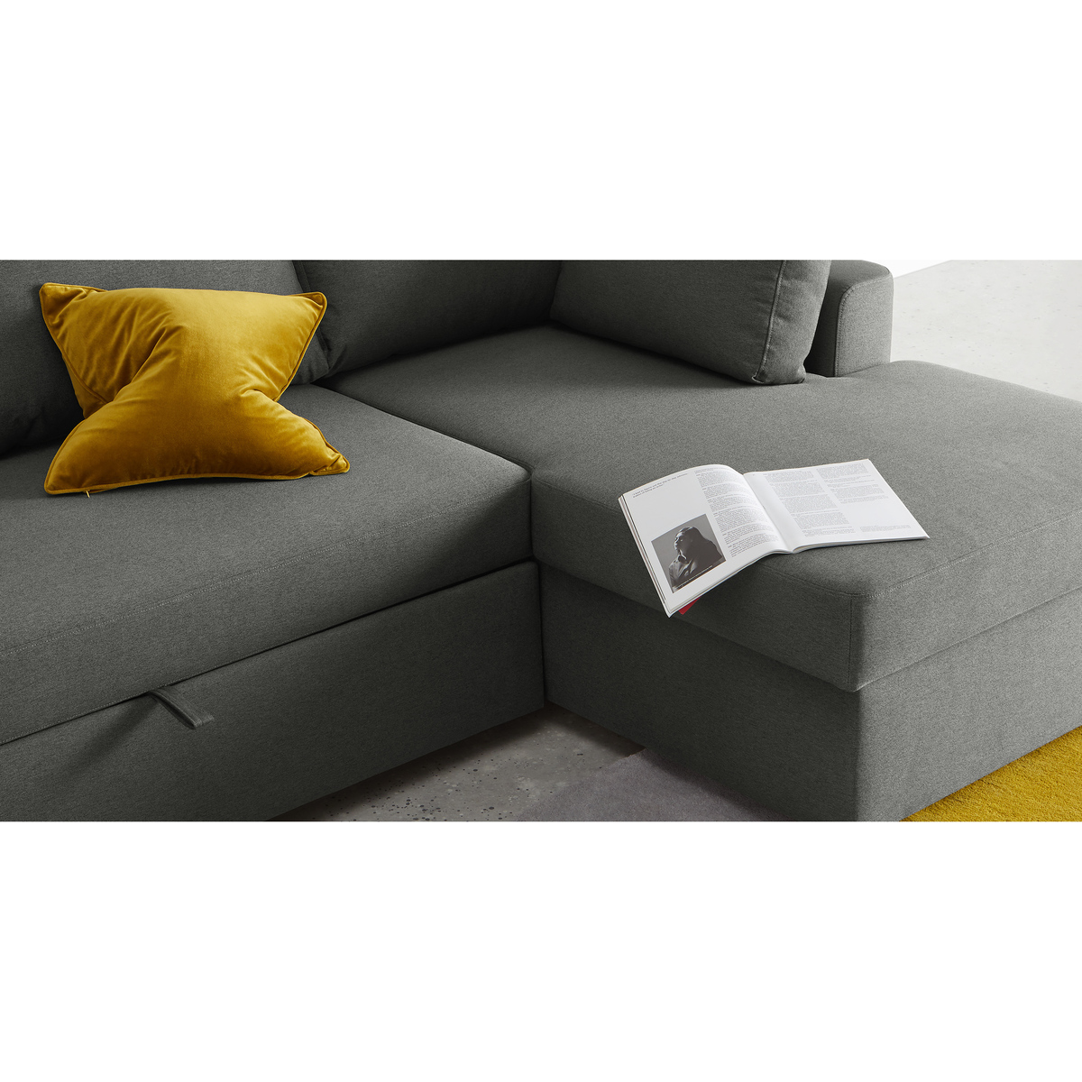 Aidian Large Corner Sofa Bed with Storage, Pigeon Grey – image 4