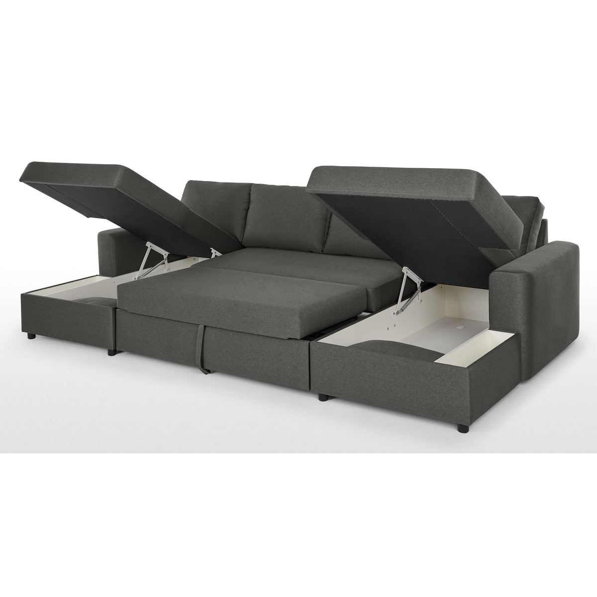 Aidian Large Corner Sofa Bed with Storage, Pigeon Grey – image 8