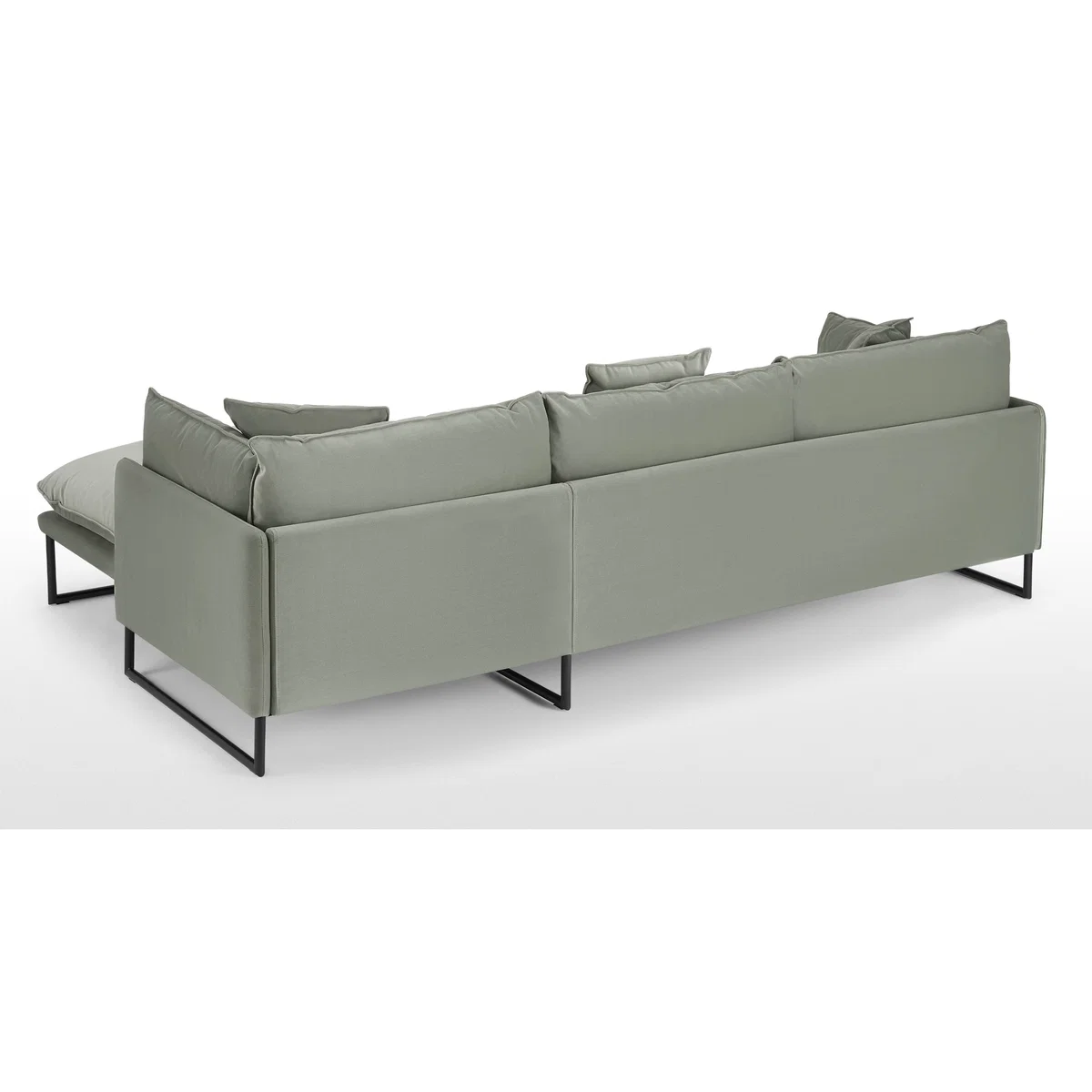 Malini Right Hand Facing Chaise End Sofa, Sage Green Velvet – image 5