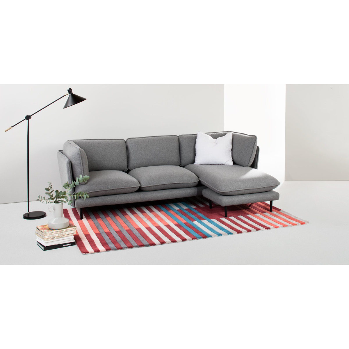 Wes 3 Seater Chaise End Corner Sofa, Elite Grey – image 2