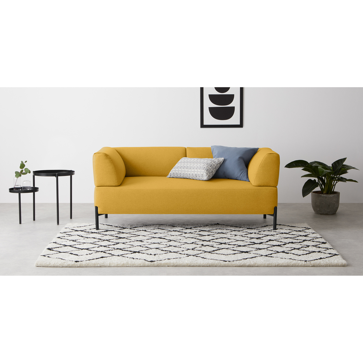 Kiva 2 Seater Sofa, Yolk Yellow – image 2