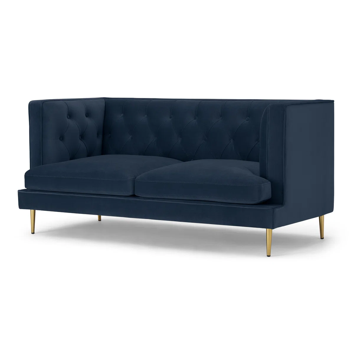 Goswell 2 Seater Sofa, Sapphire Blue Velvet – image 2