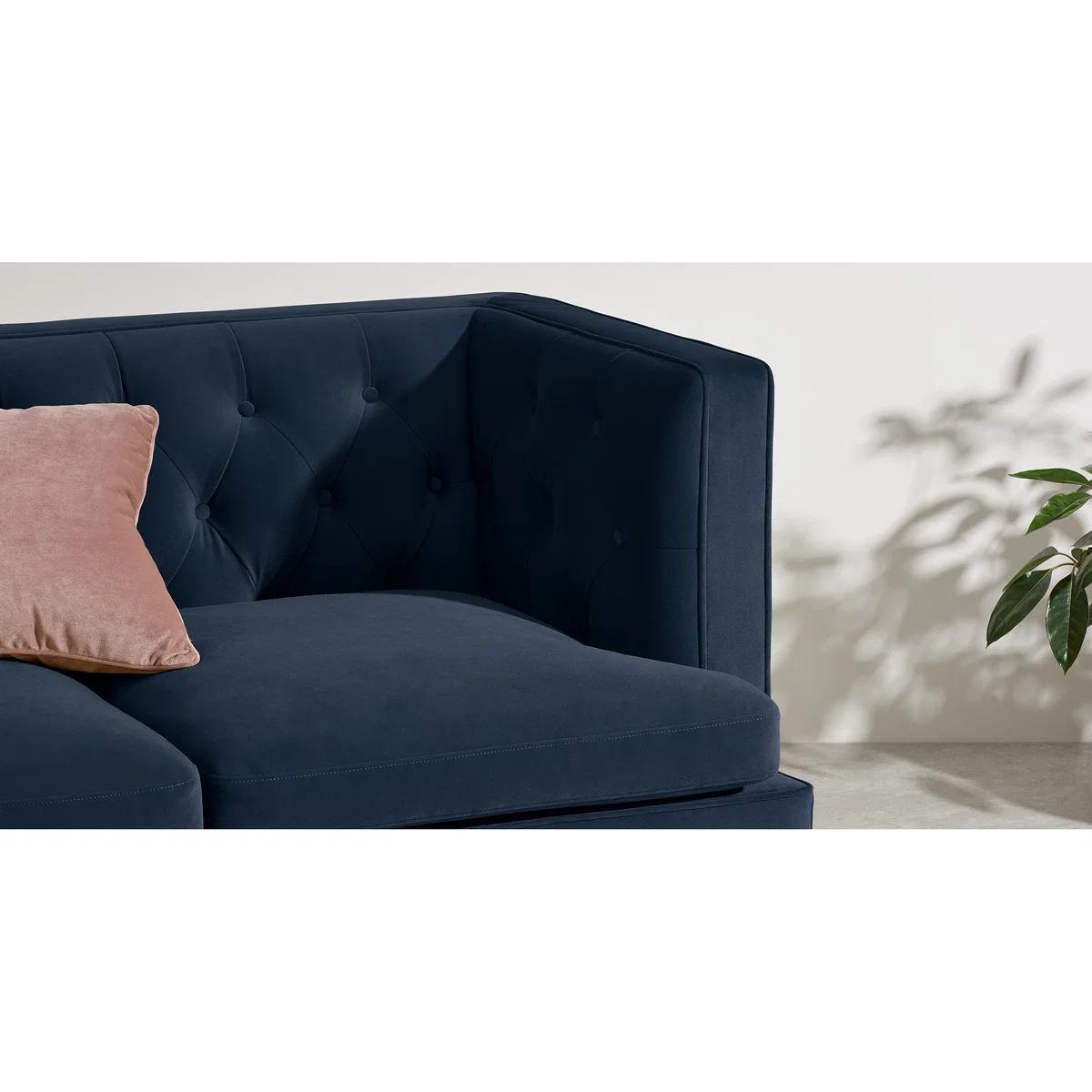 Goswell 2 Seater Sofa, Sapphire Blue Velvet – image 6