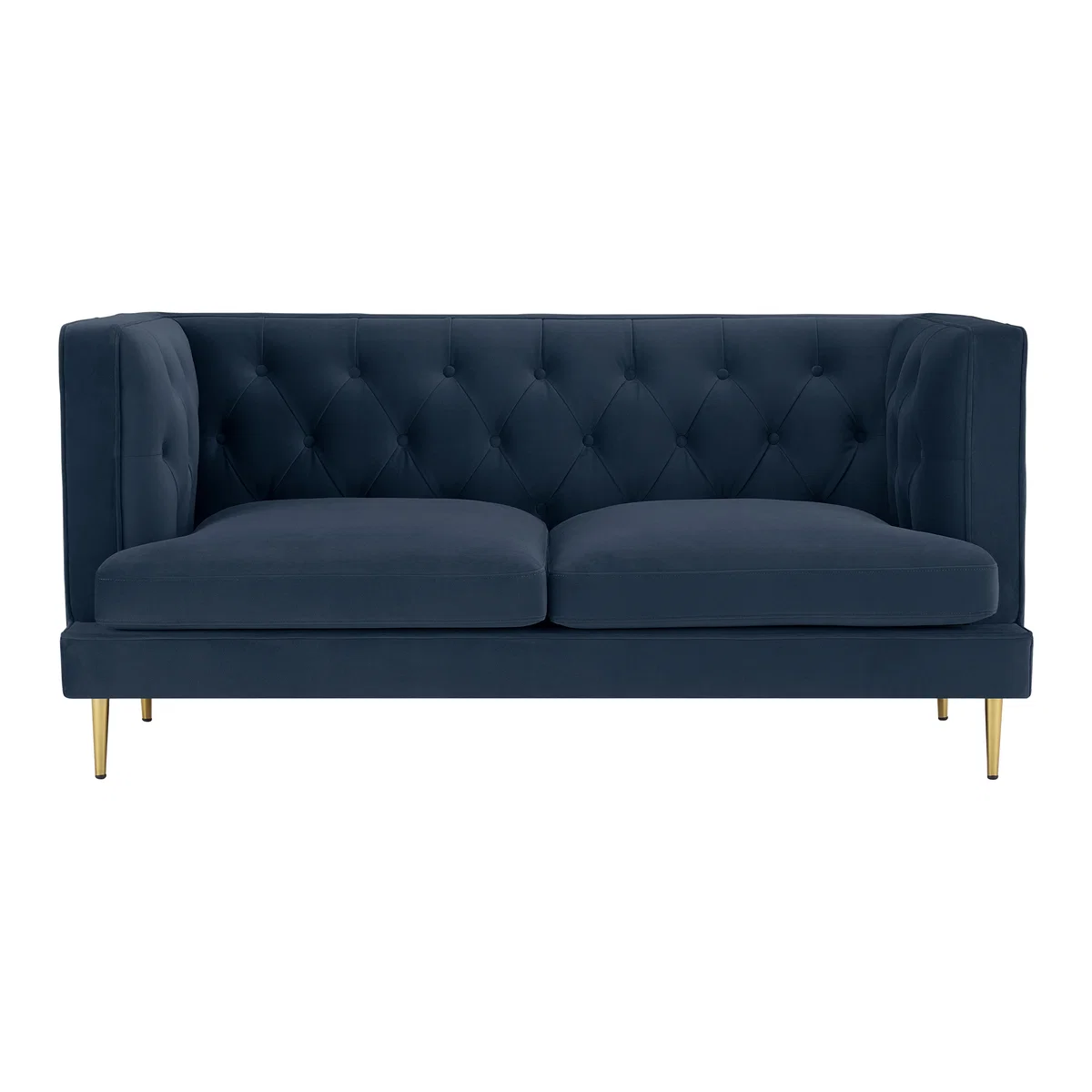 Goswell 2 Seater Sofa, Sapphire Blue Velvet – image 1