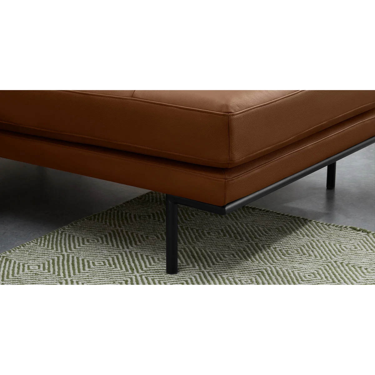 Harlow Right Hand Facing Chaise End Sofa, Denver Tan Leather – image 4