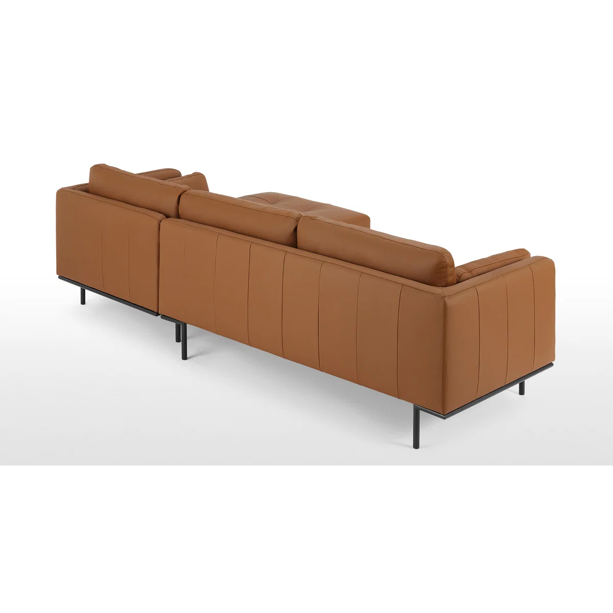 Harlow Right Hand Facing Chaise End Sofa, Denver Tan Leather – image 5