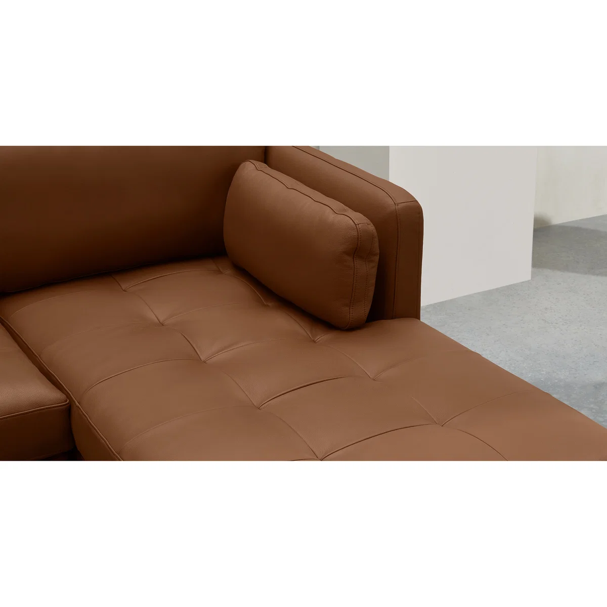 Harlow Right Hand Facing Chaise End Sofa, Denver Tan Leather – image 6
