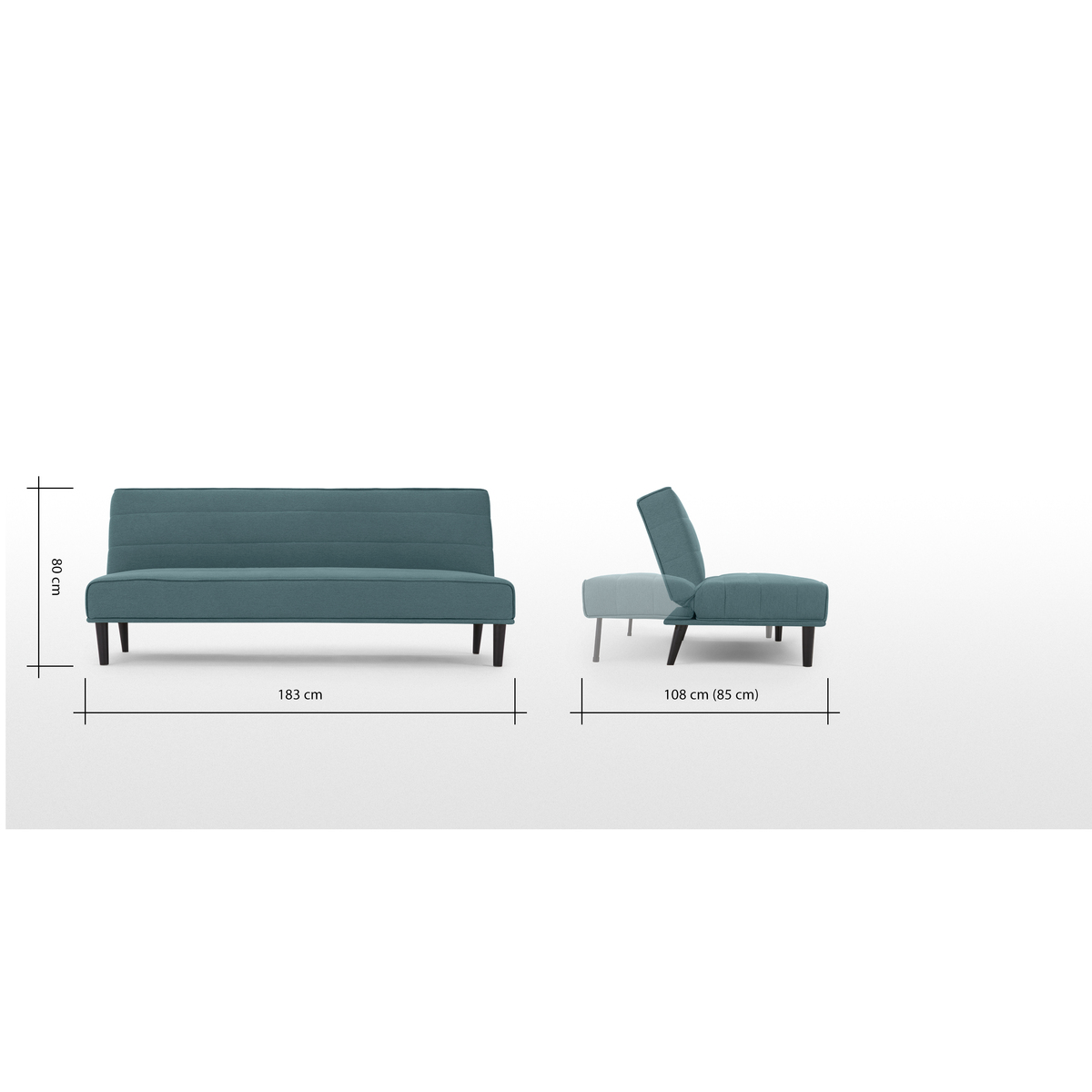 Kitto Click Clack Sofa Bed, Sherbet Blue – image 9