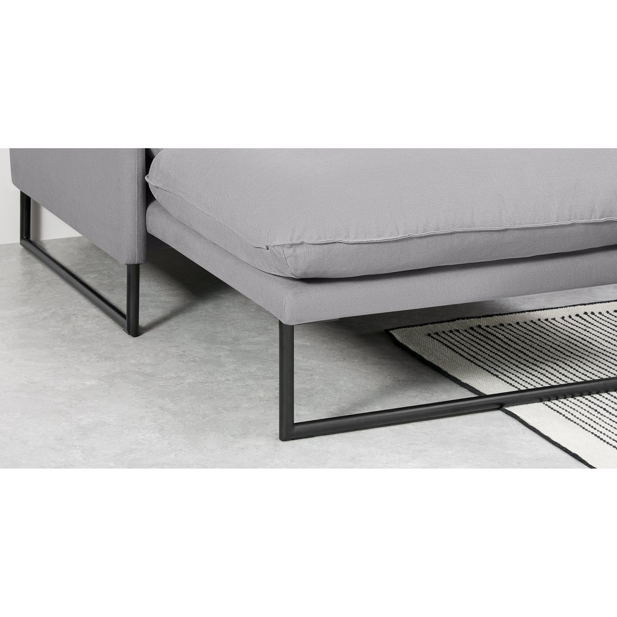 Malini Left Hand Facing Chaise End Sofa, Mineral Cotton & Linen Mix – image 4