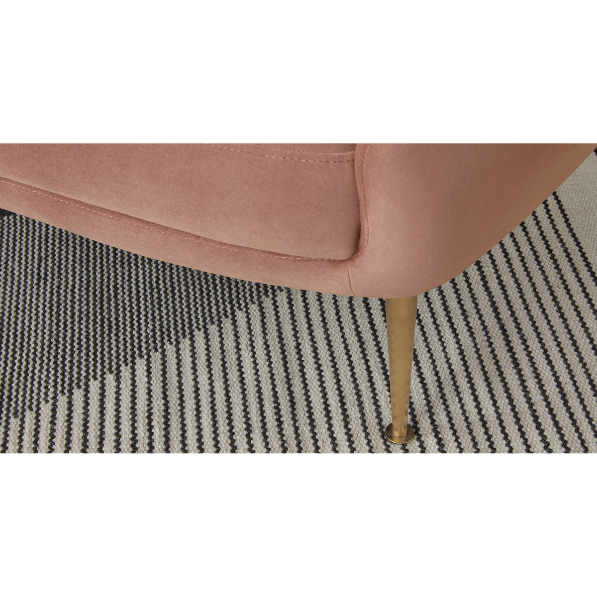 Primrose 2 Seater Sofa, Velvet Blush Pink – image 4