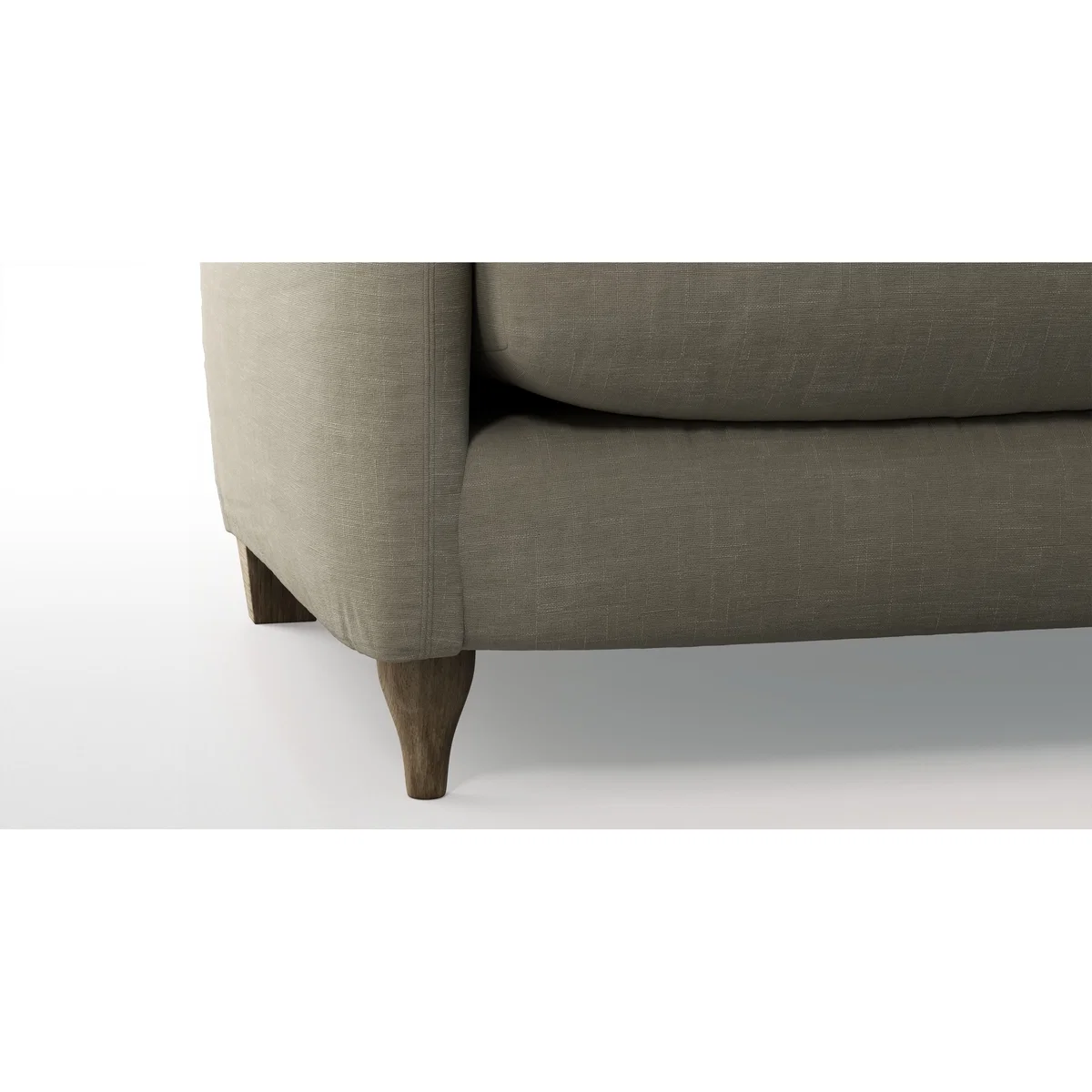 Custom MADE Sofia 2 Seater Sofa, Athena Putty with Light Wood Legs – image 6