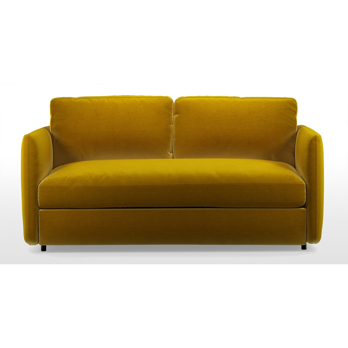 Custom MADE Fletcher 3 Seater Sofabed with Pocket Sprung Mattress, Saffron Yellow Velvet – image 3