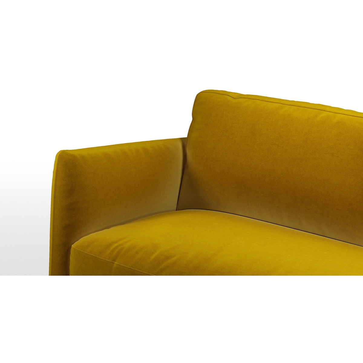 Custom MADE Fletcher 3 Seater Sofabed with Pocket Sprung Mattress, Saffron Yellow Velvet – image 6