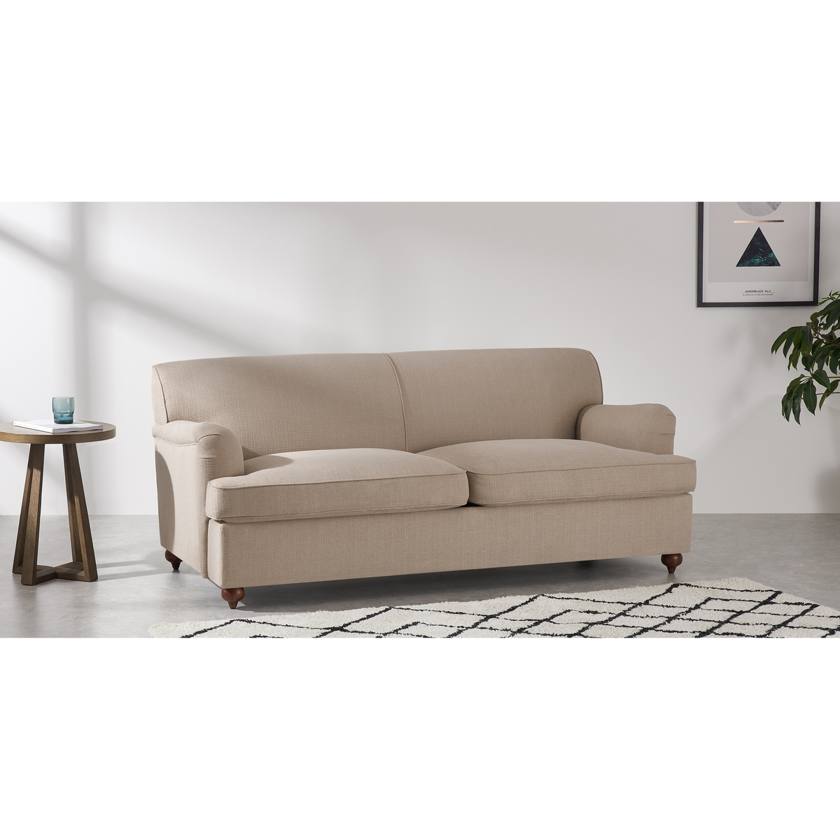 Orson 3 Seater Sofa Bed, Natural Weave – image 3