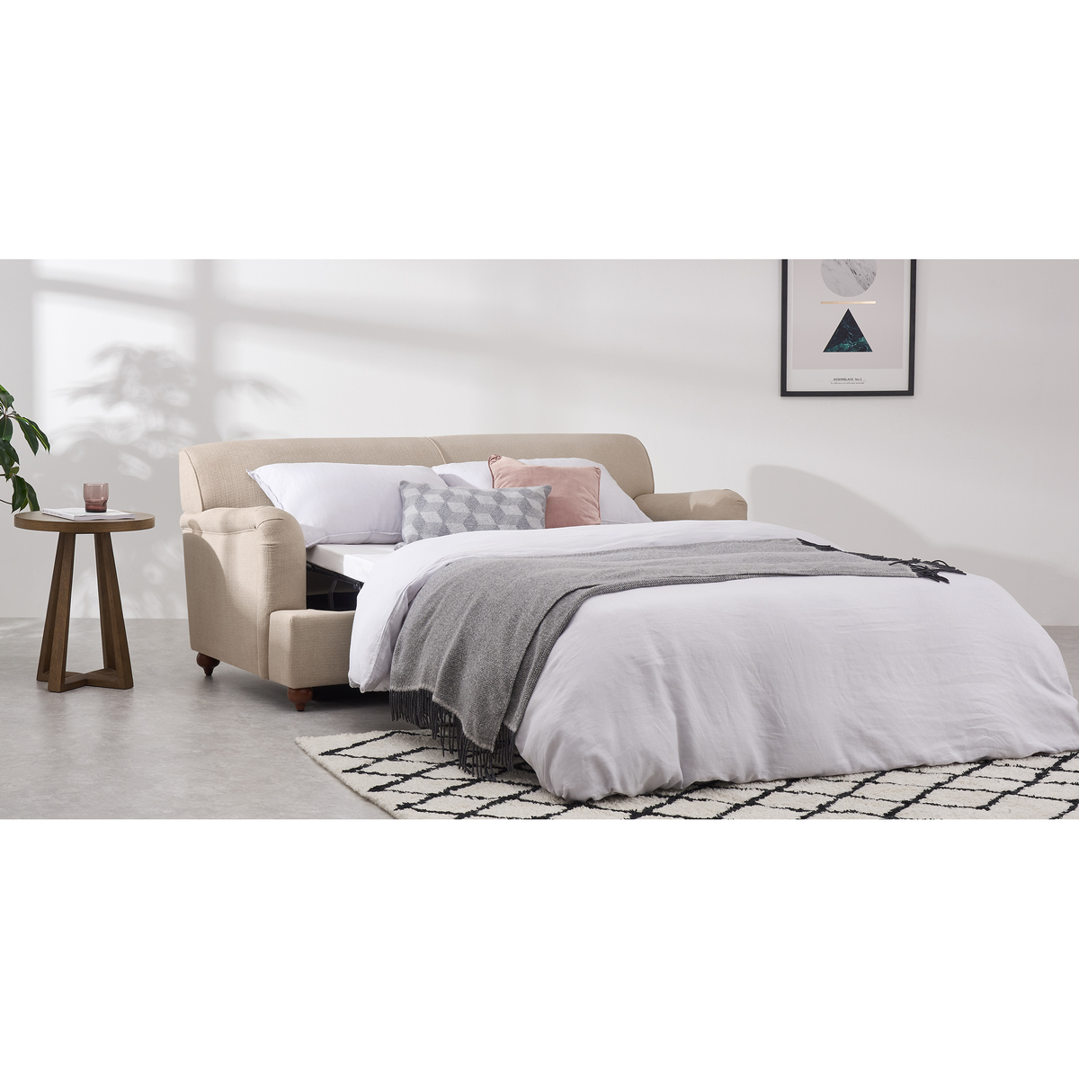 Orson 3 Seater Sofa Bed, Natural Weave – image 8