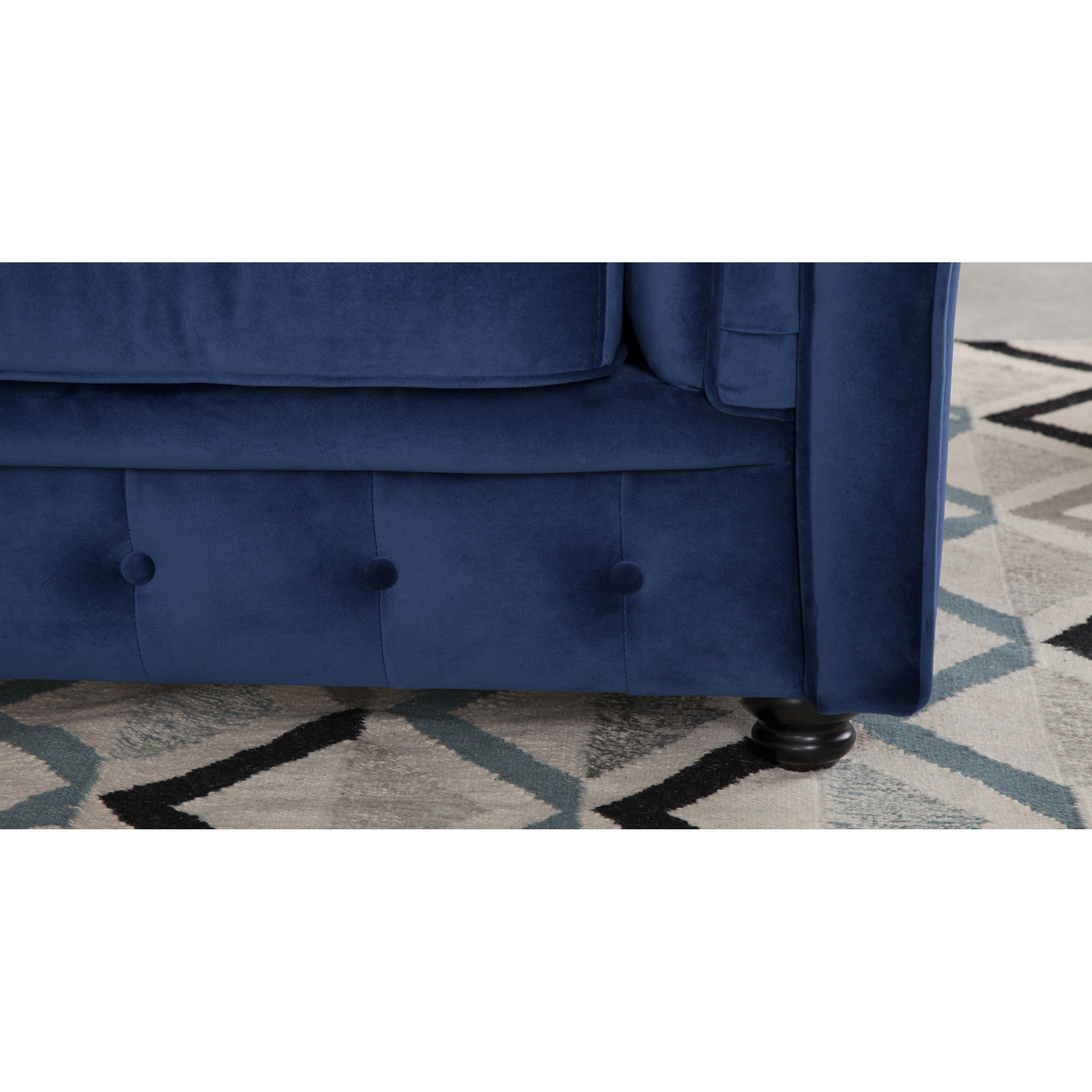 Branagh Corner Sofa, Electric Blue Velvet – image 4
