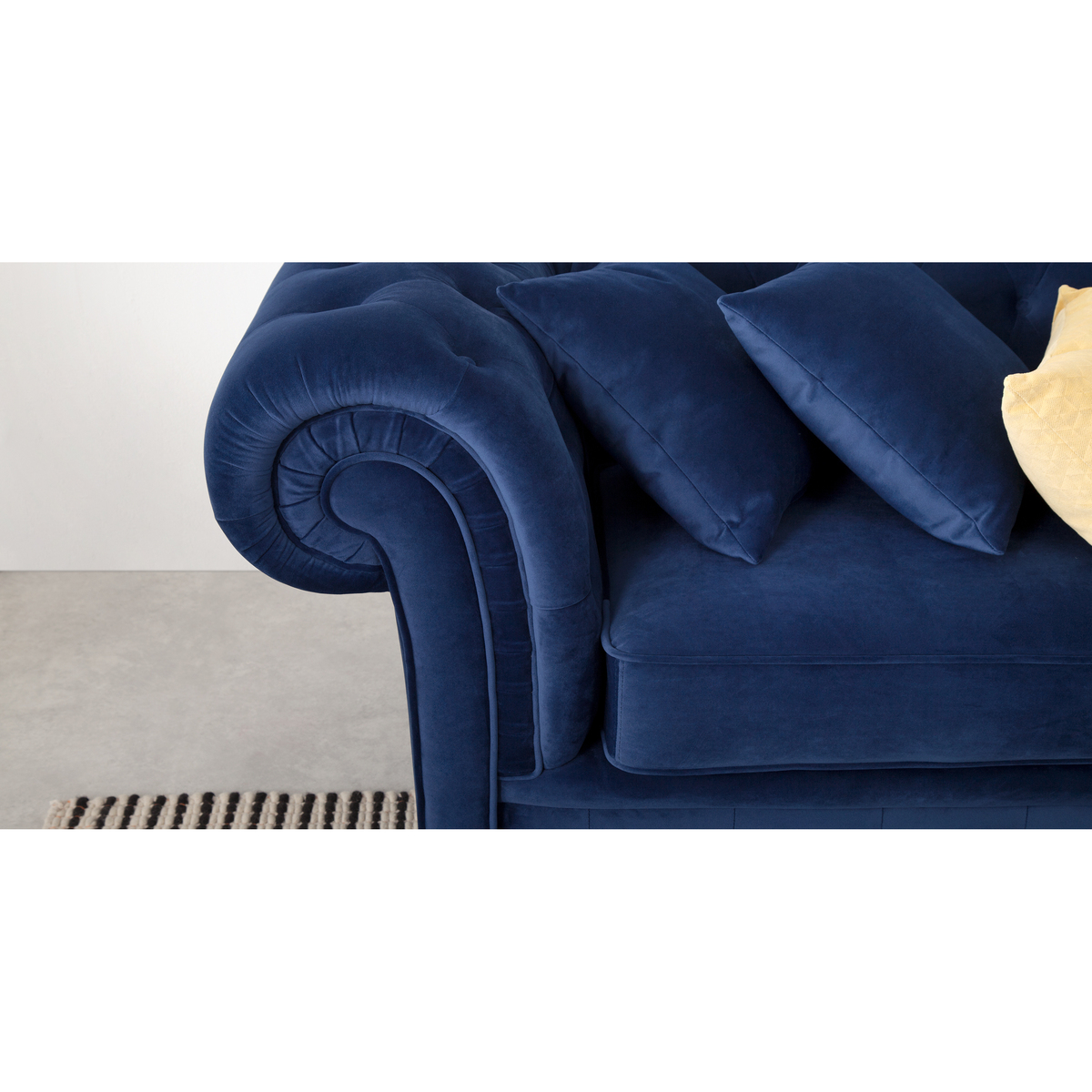 Branagh Corner Sofa, Electric Blue Velvet – image 6