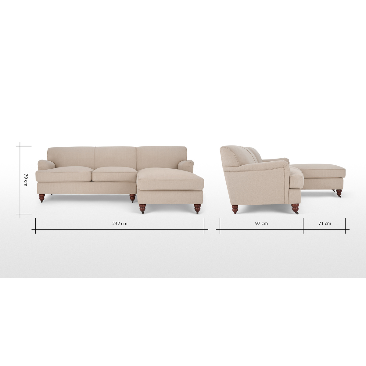 Orson Right Hand Facing Chaise End Sofa, Natural Weave – image 8