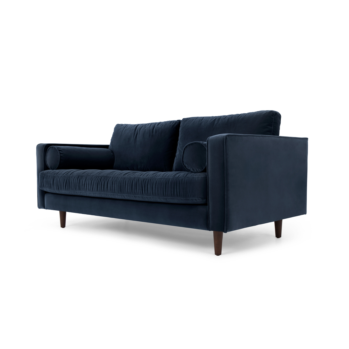 Scott Large 2 Seater Sofa, Navy Cotton Velvet – image 2
