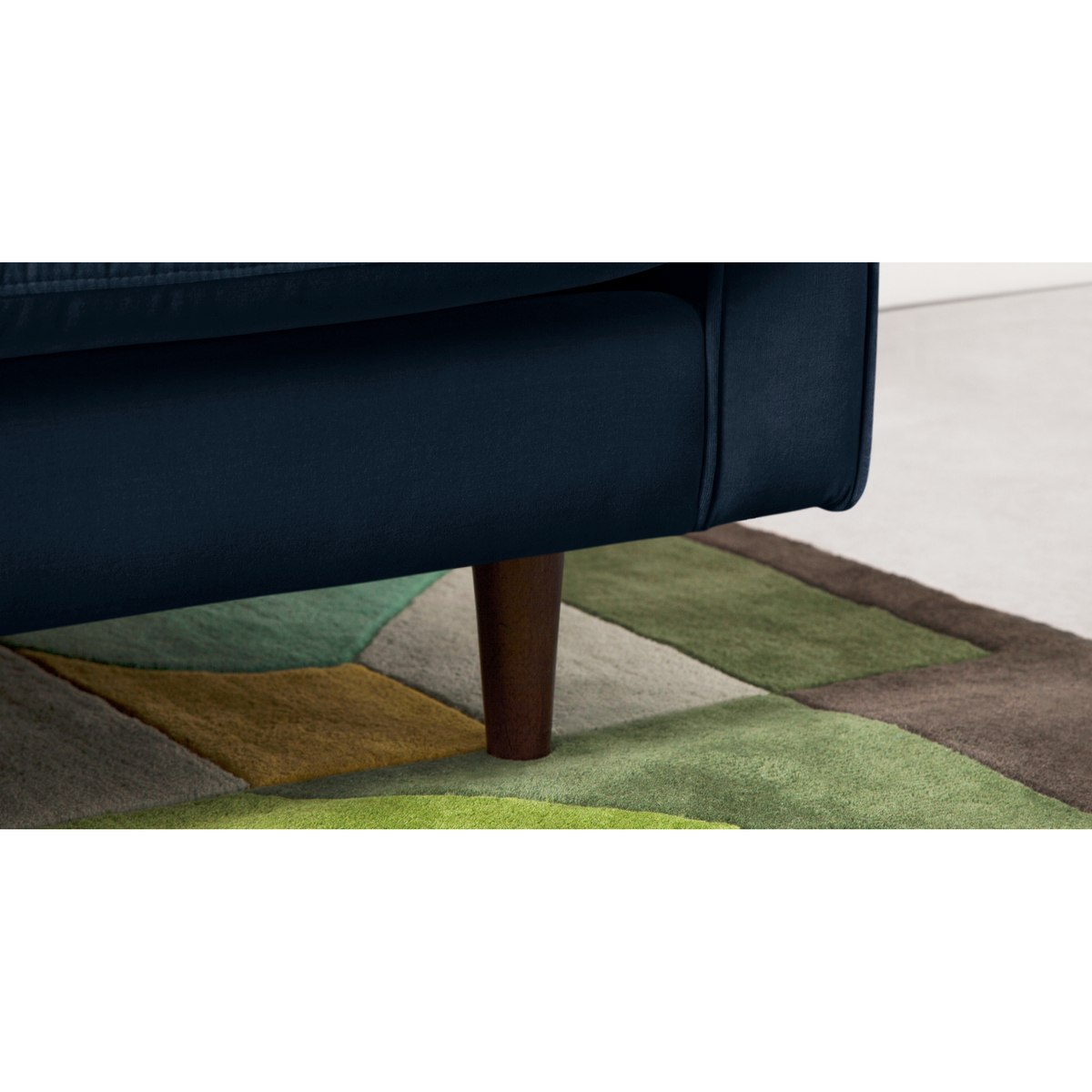 Scott Large 2 Seater Sofa, Navy Cotton Velvet – image 6