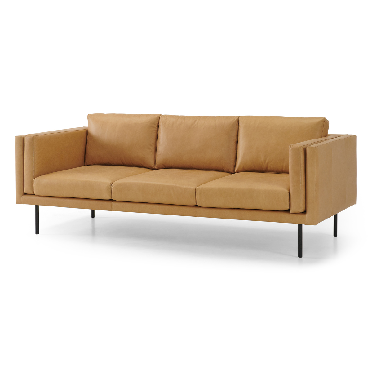Savio 3 Seater Sofa, Chalk Tan Leather – image 2