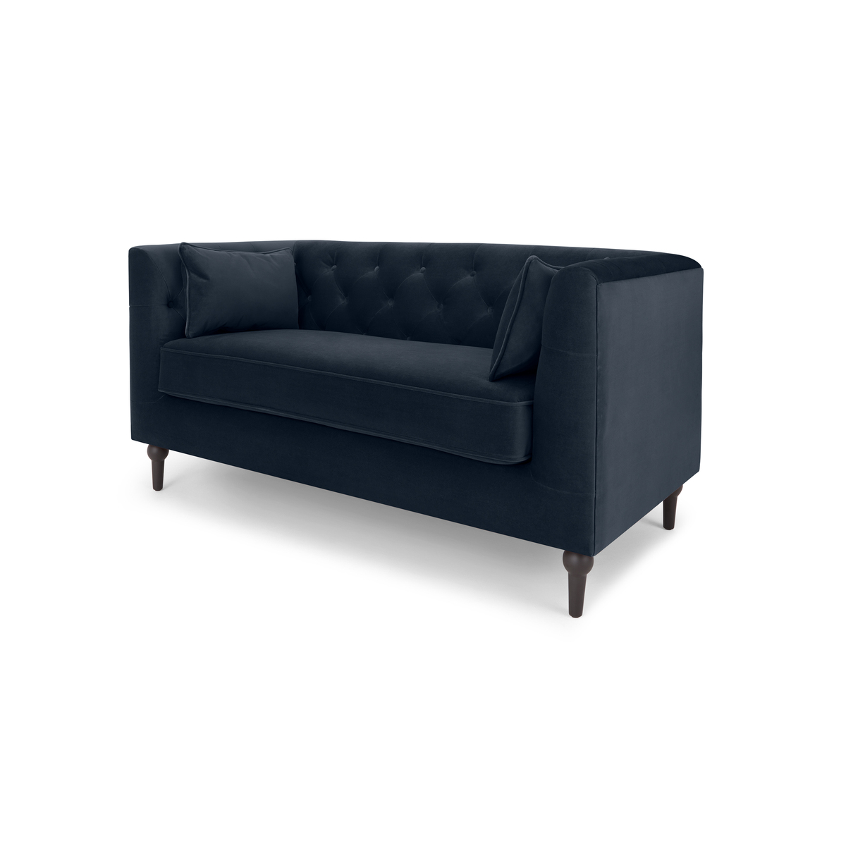 Flynn 2 Seater Sofa, Sapphire Blue Velvet – image 2