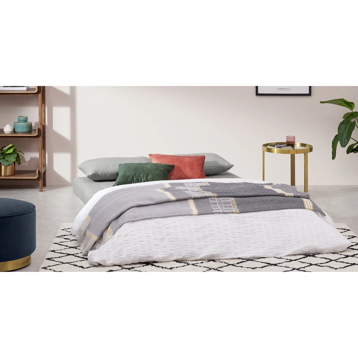 Bessie Small Sofa Bed, Luna Grey Weave – image 7