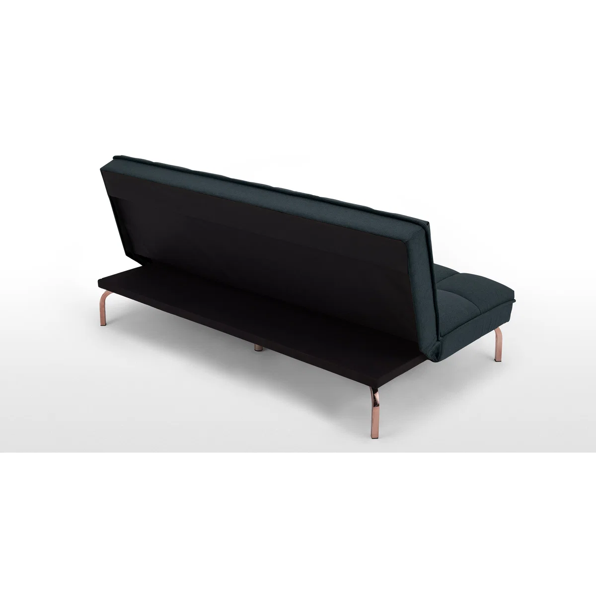 Hallie Click Clack Sofa Bed, Aegean Blue with Copper Legs – image 4