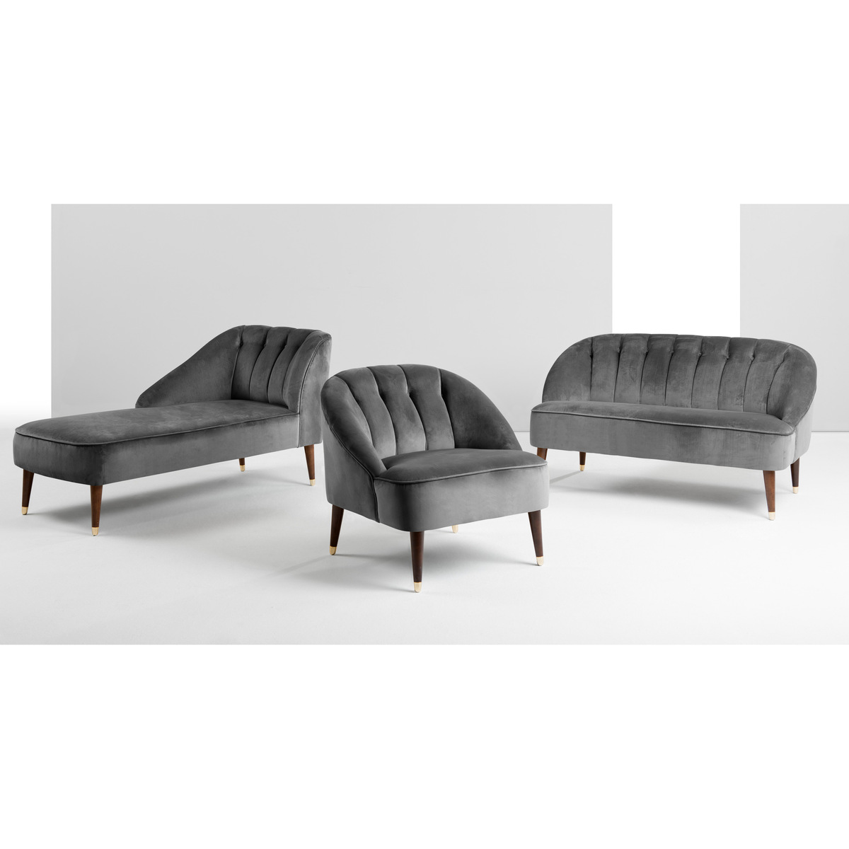 Margot 2 Seater Sofa, Pewter Grey Velvet – image 6