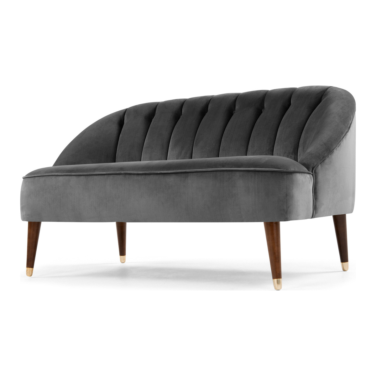 Margot 2 Seater Sofa, Pewter Grey Velvet – image 1