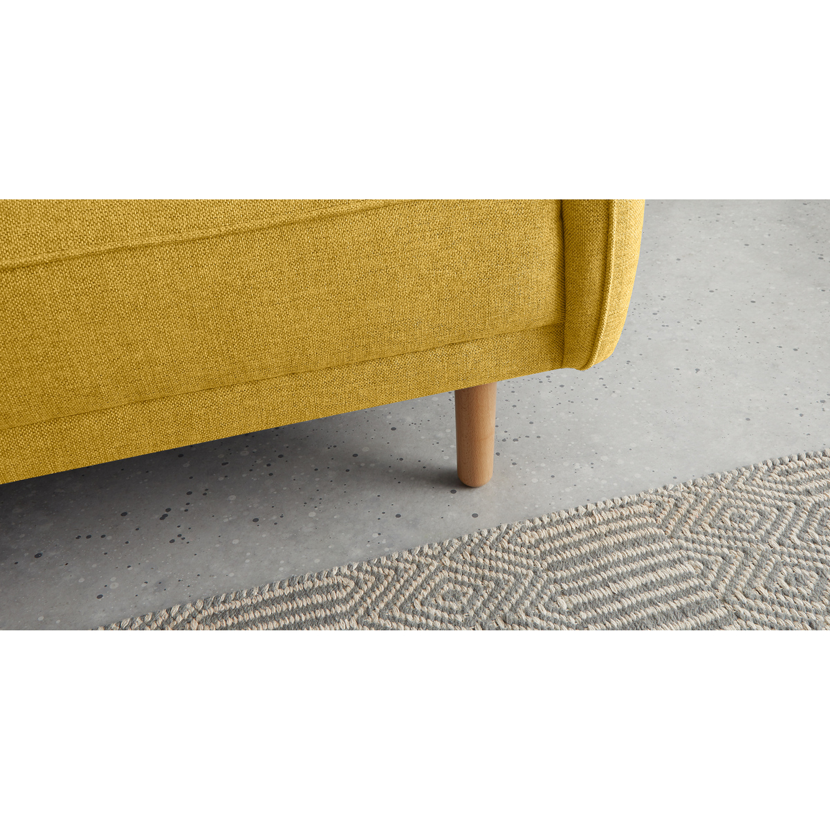 Haring 3 Seater Sofa, Retro Yellow – image 4