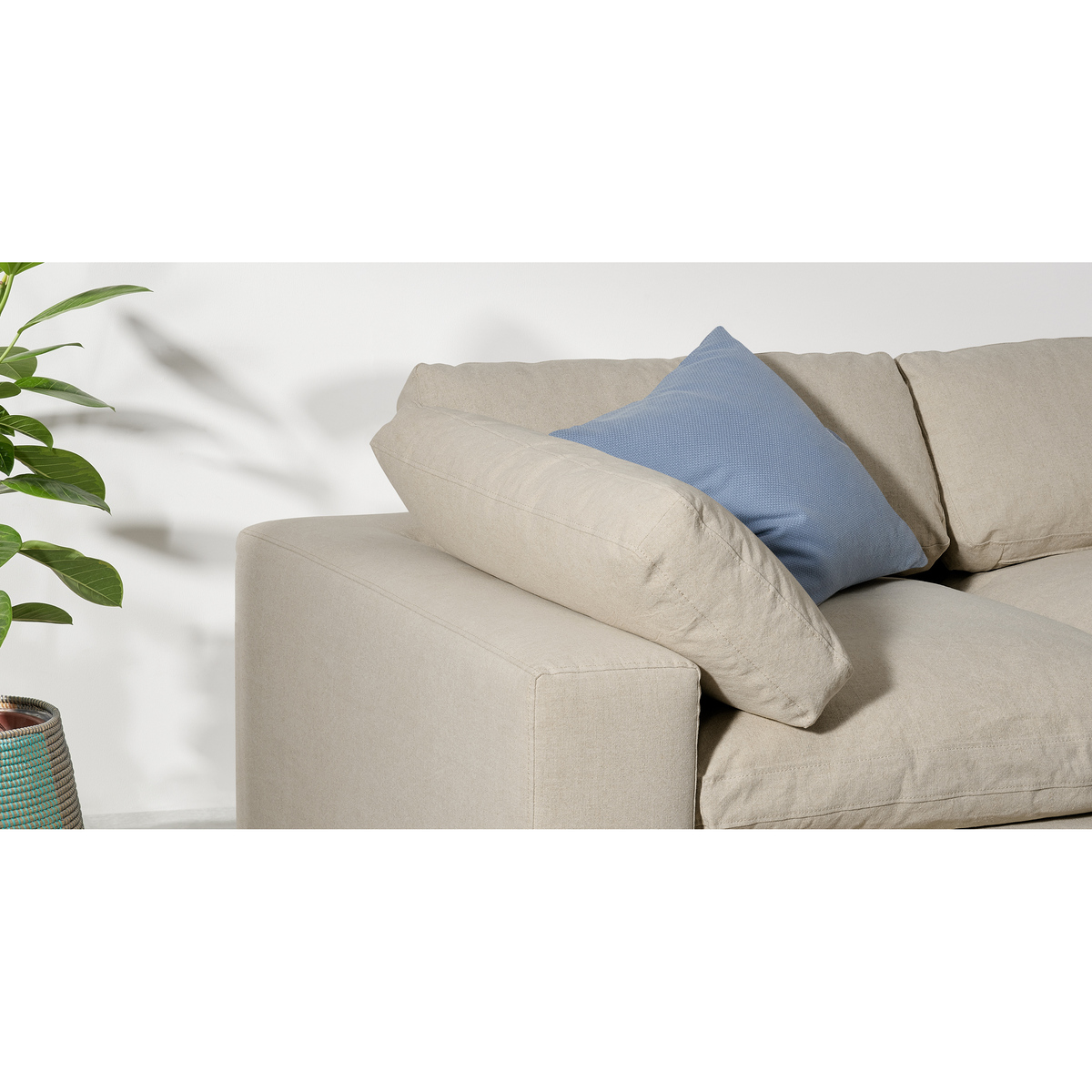 Samona 2.5 Seater Sofa, Natural Cotton & Linen Mix – image 4