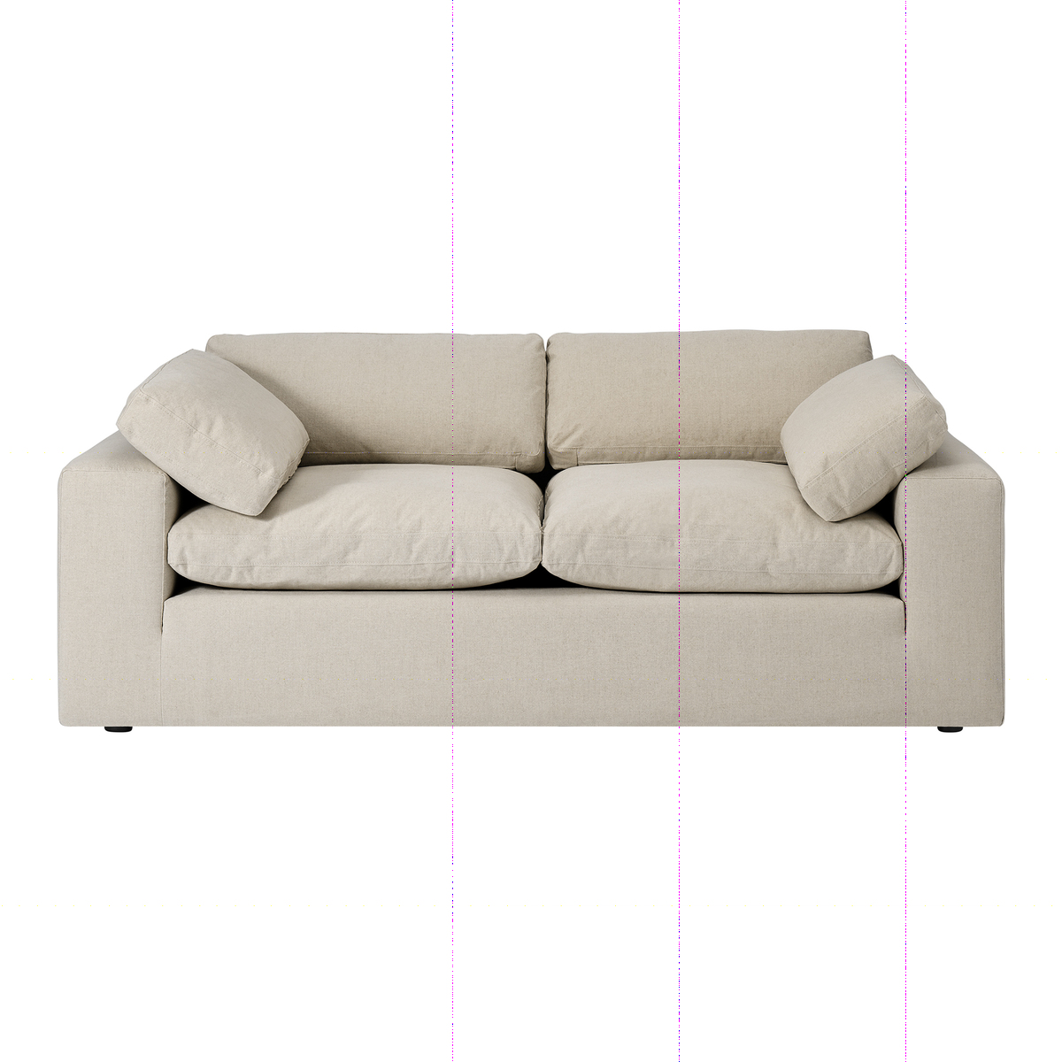Samona 2.5 Seater Sofa, Natural Cotton & Linen Mix – image 1