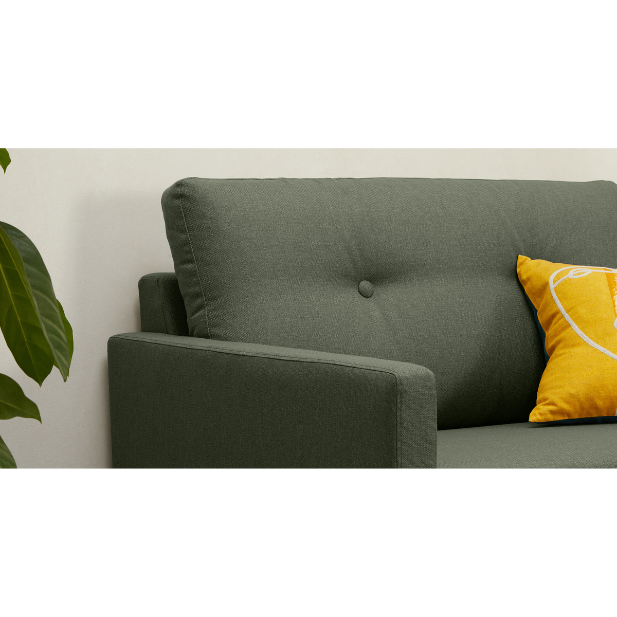 Edison 3 Seater Sofa, Textured Moss – image 4